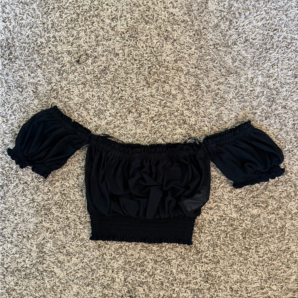 Elegant Black Off-Shoulder Top
